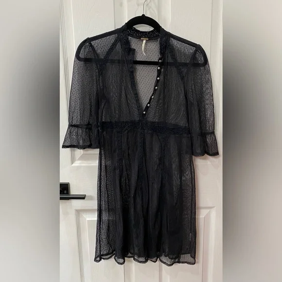 free people sheer black dress Free People sheer black dress